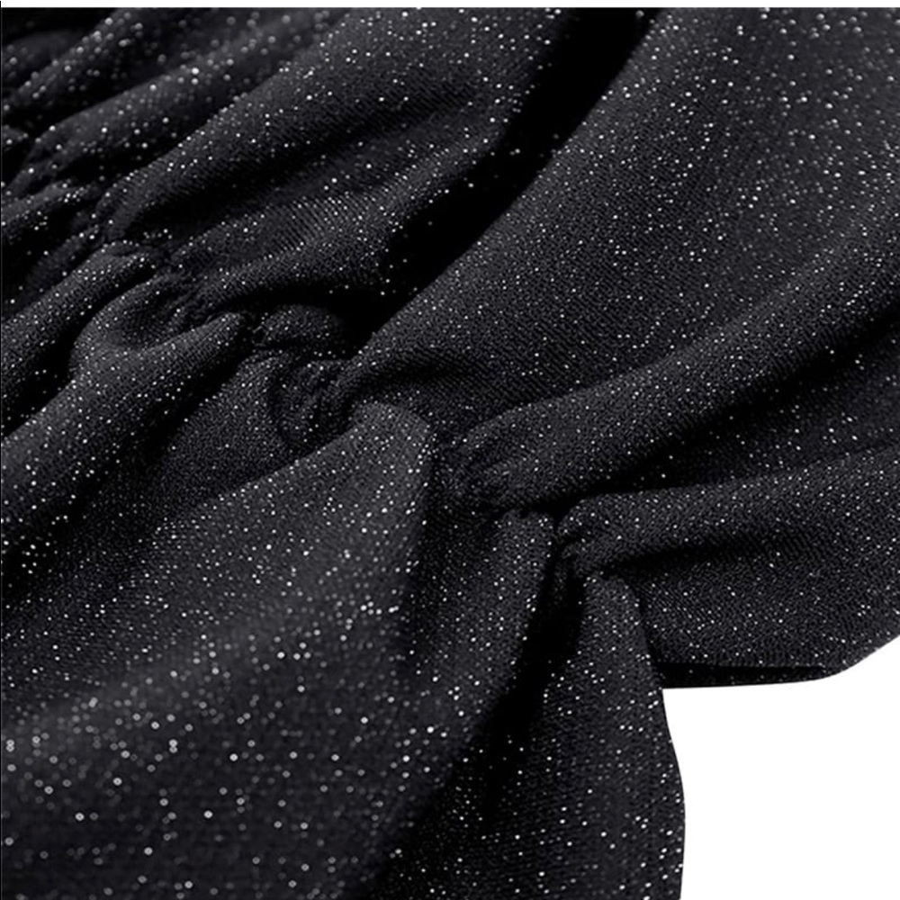 Black Shimmer Evening Dress - Picture 4 of 8